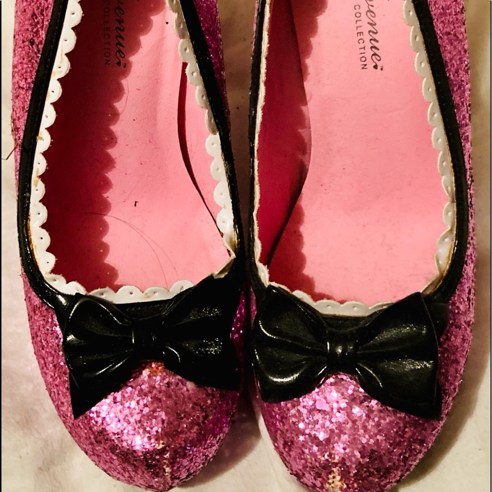 Ladies pink glitter pumps